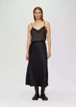 Расклешенная атласная юбка s.Oliver на резинке