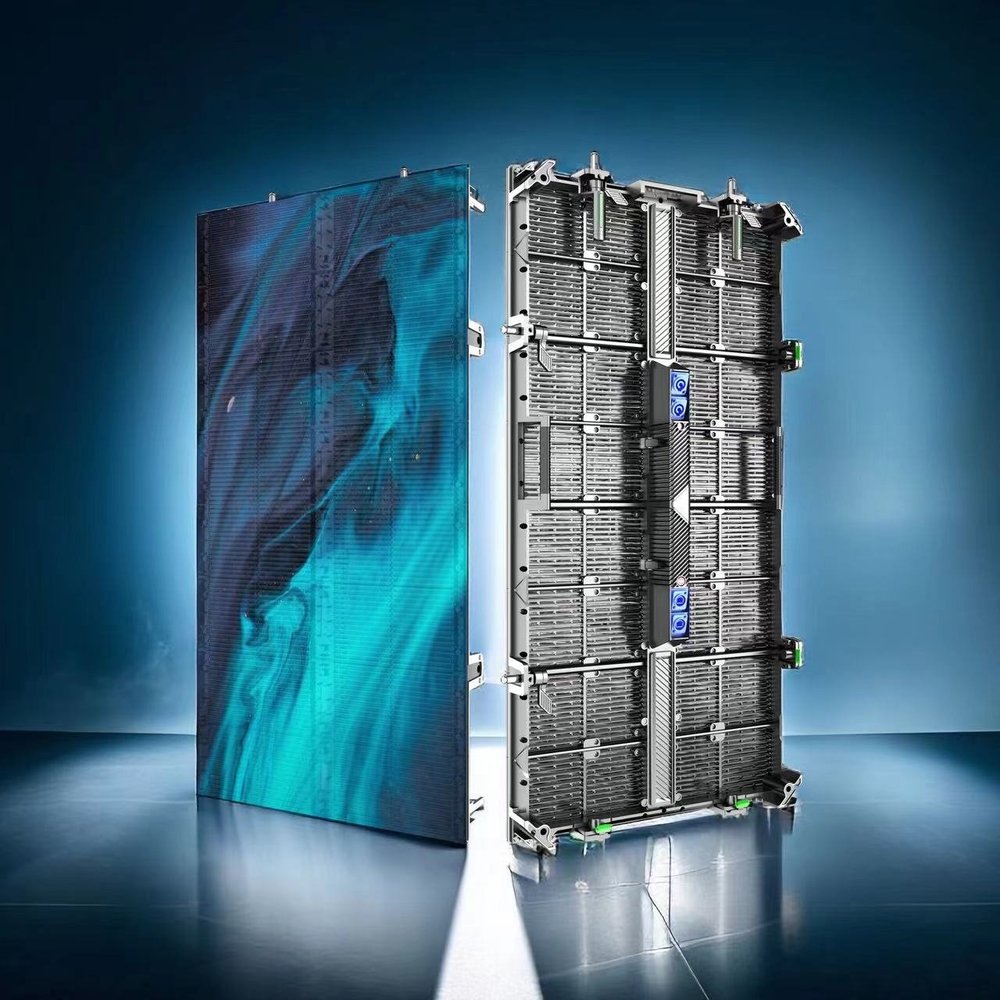 XL Cabinet 500×1000 мм Outdoor — полупрозрачный уличный прокатный кабинет LED экрана IP65