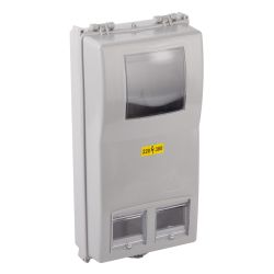 Корпус пластиковый навесной ЭРА ЩУРн-П 3/8 (КДЕ-З) (485х240х140) IP54 серый | Корпуса пластиковые учетно-распределительные