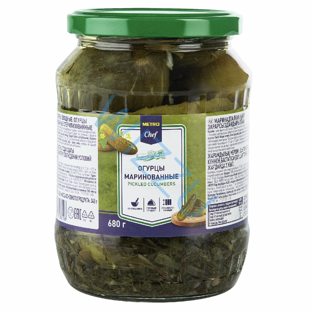 680Г ОГУРЦЫ METRO CHEF МАРИНОВАННЫЕ