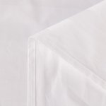 Простынь 150x235 Страйп Сатин Однотонный Отель белый 100% хлопок 3x3