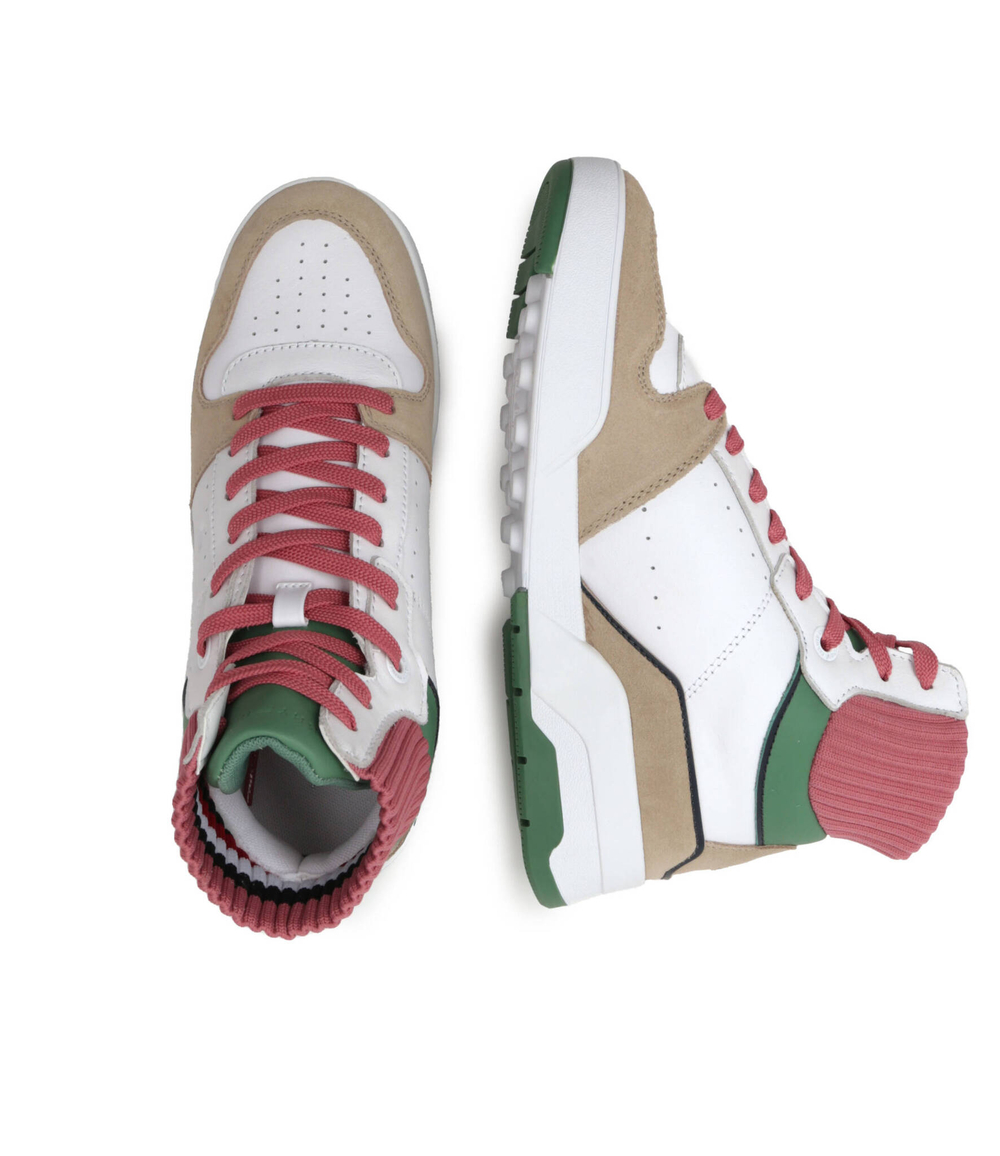 Кожаные кроссовки high cut seasonal Tommy Hilfiger - белый(FW0FW06647)