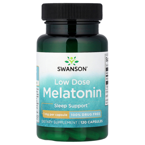 Swanson Vitamins, Мелатонин в низкой дозе, 1 мг, 120 капсул