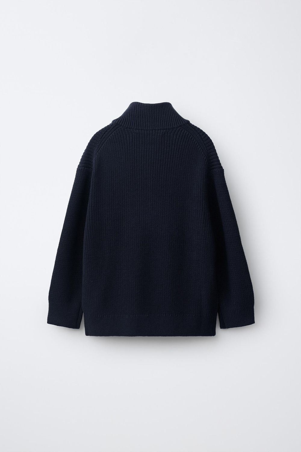 ZARA СВИТЕР С ЗАСТЕЖКОЙ-МОЛНИЕЙ, МОРСКОЙ ТЕМНО-СИНИЙ