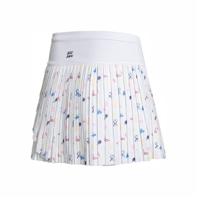 Женская теннисная юбка BIDI BADU Inaya Tech Plissee Skirt Women - White, Multicoloured