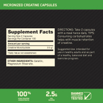 Optimum Nutrition, микронизированный креатин в капсулах, 200 капсул (1,25 г в 1 капсуле)