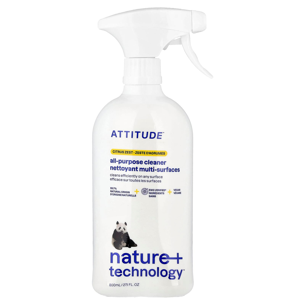 ATTITUDE, универсальное чистящее средство, цитрус, 800 мл (27,1 жидк. унции)