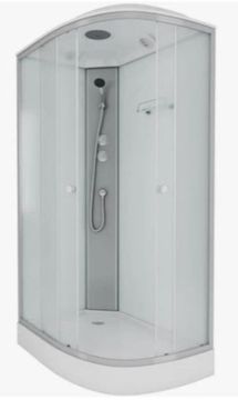 Душевая кабина ECO левая  ,низ. поддон,мат,120х80х215