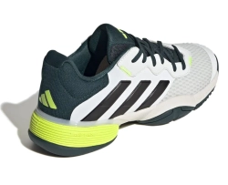 Детские теннисные кроссовки Adidas Barricade K - off white/core black/aurora ivy