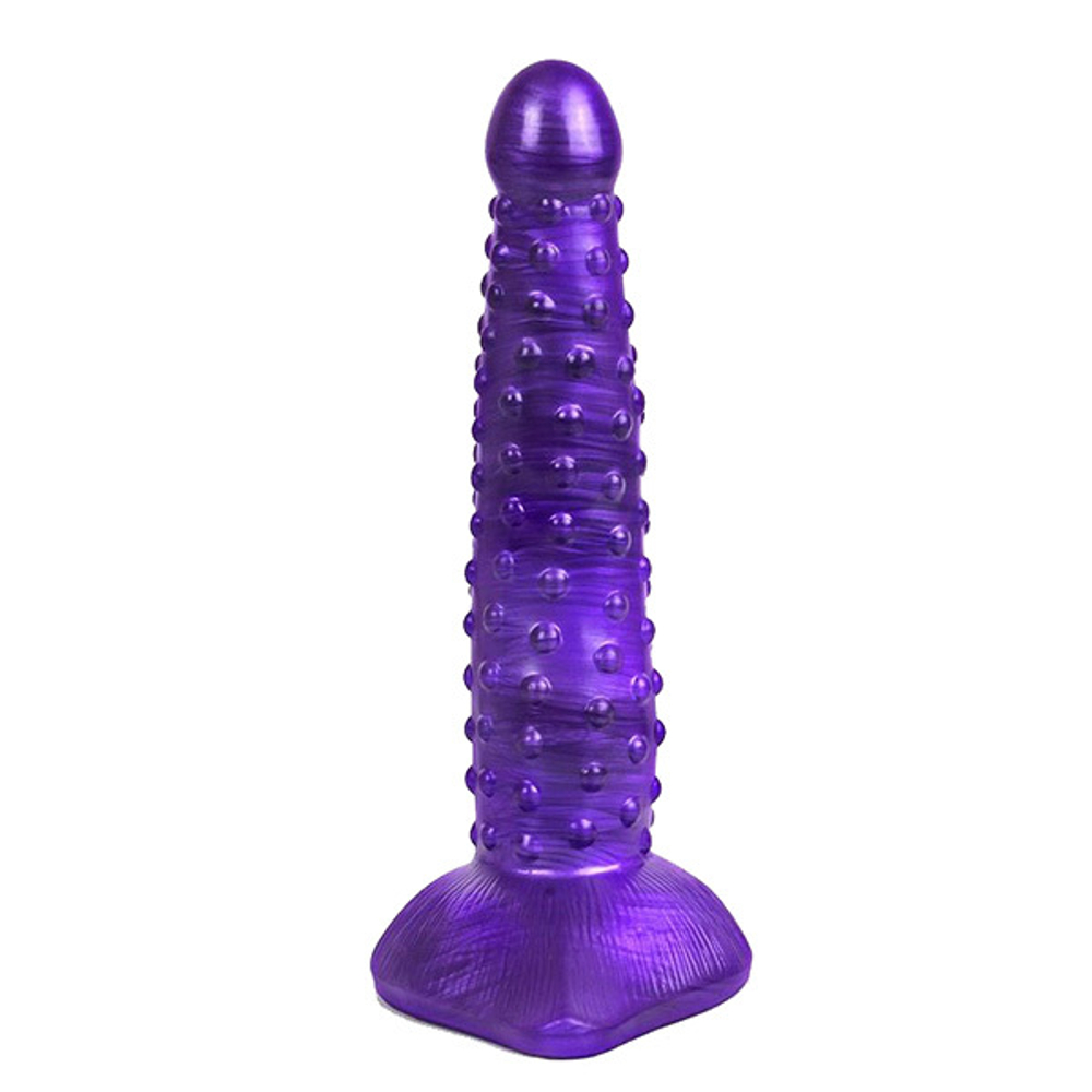 Фиолетовый фантазийный фаллоимитатор 25см с пупырышками Bior Toys MH-13003
