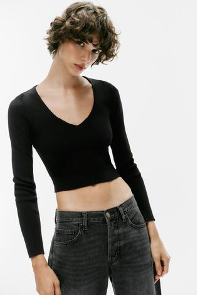 ТРИКОТАЖНЫЙ ТОП С ОТКРЫТОЙ СПИНОЙ — ZARA