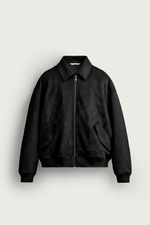 СТЕГАНАЯ КУРТКА ПОД ЗАМШУ — ZARA