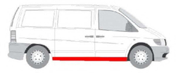 Порог правый Mercedes Vito W638 1995-2003 (Potrykus)