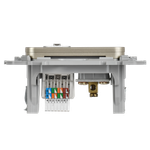FLITE Розетка 2-местная RJ45/TV категория 5Е UTP РКТВ5е-2-0-ФлШ шампань IEK