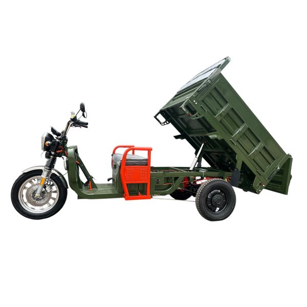 Грузовой электрический трицикл IKINGI CARGO MAX Q30 3000W (72V/45Ah) - Зелёный фото №2