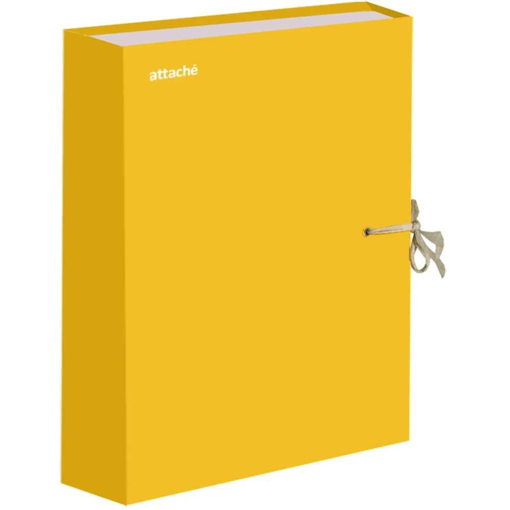 Папка архивная Attache Bright Сolours А4 лам.карт, желтая 50мм