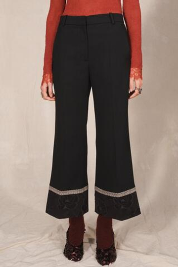 ZARA ЖАККАРДОВЫЕ БРЮКИ КОНТРАСТНОГО ЦВЕТА — LIMITED EDITION, ЧЕРНЫЙ