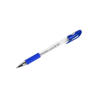 Ручка BRAUBERG BP-GT синяя, корпус прозрачный, евронаконечник 0,7 мм, линия письма 0,35 мм 144004