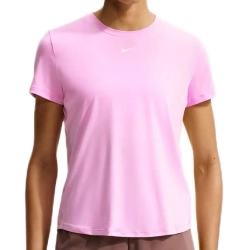 Женская теннисная футболка Nike Dri-Fit One Classic - pink rise/white
