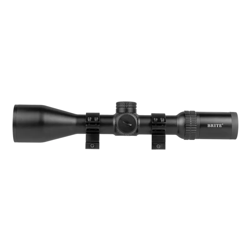 Прицел оптический BRITE WA8X 2-16X50 SF IR - вид сбоку, с установленными кольцами крепления