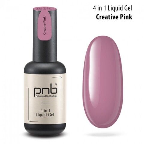 Liquid Gel 4 in 1 PNB Creative Pink/Полигель-Архитектор 4 в 1, Креативный Розовый