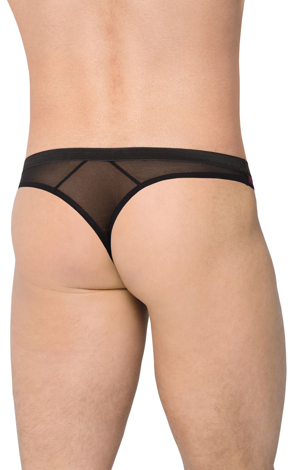 Трусы мужские кружевные SoftLine чёрные XL