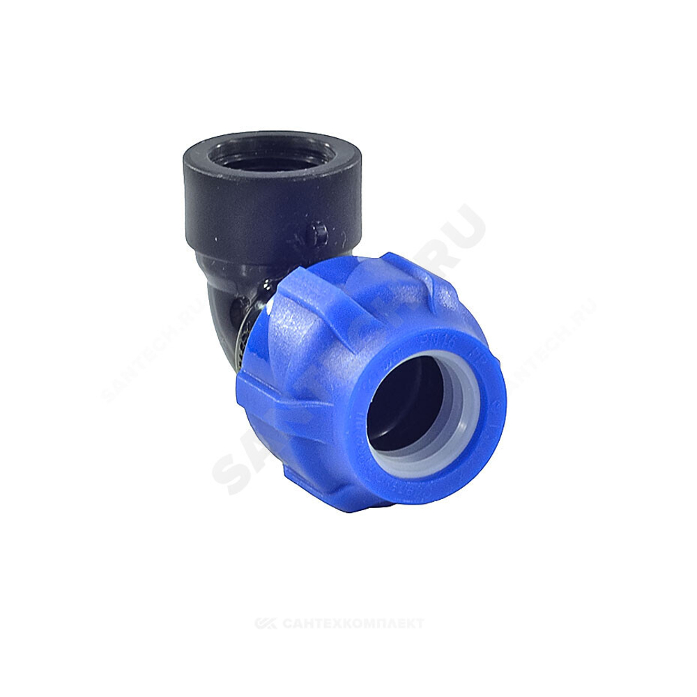 Отвод компрессионная ПЭ Дн 40х1 1/4"х90гр ВР Ру16 VALFEX 1210012340114