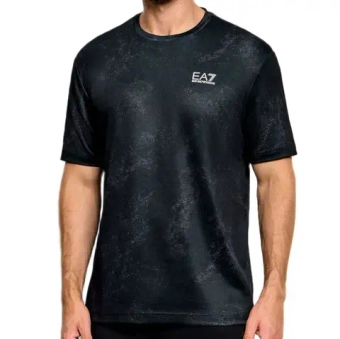 Мужская теннисная футболка EA7 Man Jersey - black fancy