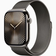 Умные часы Apple Watch S10 46 мм Cell, Slate Titanium, Slate Milanese Loop - M/L