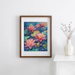 Набор для вышивания нитками LetiStitch L9910, Водяная лилия 23х29см