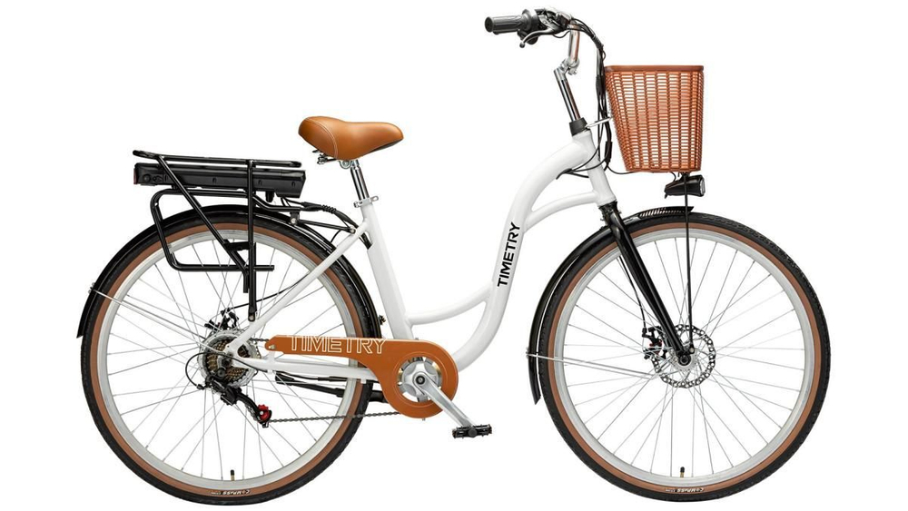Электровелосипед 27.5" TIMETRY D905 7ск. 36V 10.4AH белый