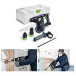 Новинка! Перфоратор аккумуляторный комбинированный 18В FESTOOL KHC 18 EB-Basic в систейнере Sys³, 2,6 Дж, D сверла 68 мм, Диапазон зажима патрона 1,5 - 13 мм, Макс. D сверления в бетоне 26 мм, для ударного сверления, долбления, бесшумного сверления, завинчивания 577447