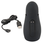Черный силиконовый вибромастурбатор с нагревом Masturbator with 2 Functions (Цвет: черный)