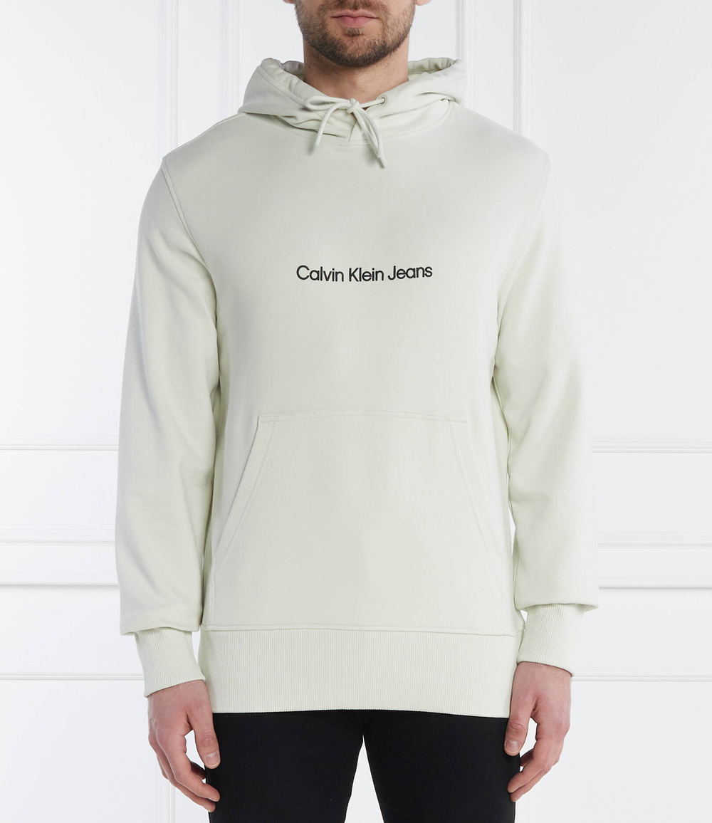 Худи SQUARE FREQUENCY LOGO CALVIN KLEIN JEANS - фисташковый(J30J325353)