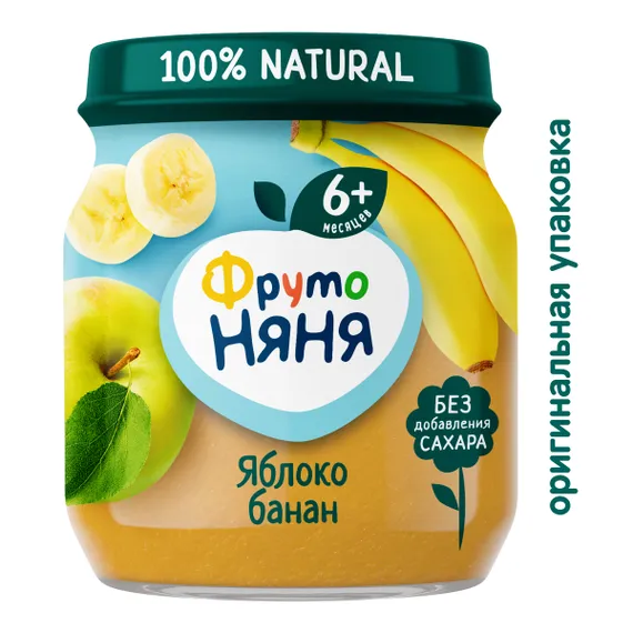 Пюре ФрутоНяня Яблоко и банан с 6 мес 100 г