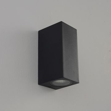 Уличный настенный светильник 2*GU10 CLT 528W2 BL чёрный Crystal Lux