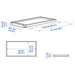 Полка выдвижная IKEA KOMPLEMENT (КОМПЛЕМЕНТ), Белый, 75x35 см