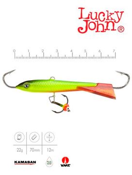 Балансир Lucky John CLASSIC 7 с тр. 70мм/26RT блистер