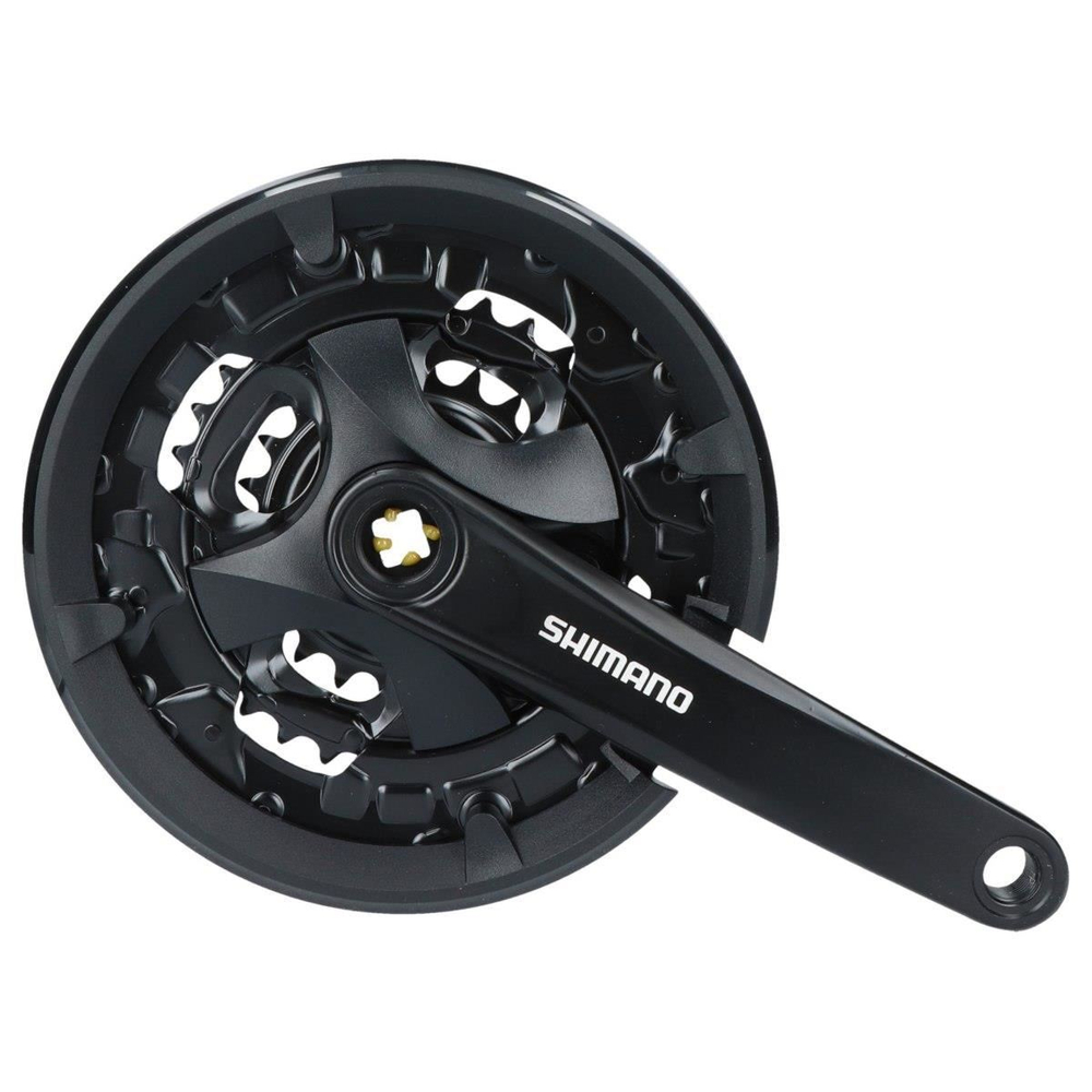 Система Shimano Altus, MT101, 175мм, для 3x9ск, Кв, 40/30/22, с защитой от цепи., с болтами креп,  ч