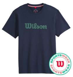 Мужская теннисная футболка Wilson Easy Street - classic navy/field green