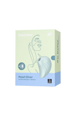 Салатовый вакуум-волновой стимулятор клитора Satisfyer Pearl Diver (Цвет: салатовый)
