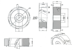 PCD фреза D.125x43x30+DKN Z=3+3 H=3 LH + RH для Filato, KDT, Homag, Biesse