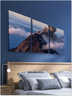 Картина Дыхание вулкана модульная 50x70см 3шт.