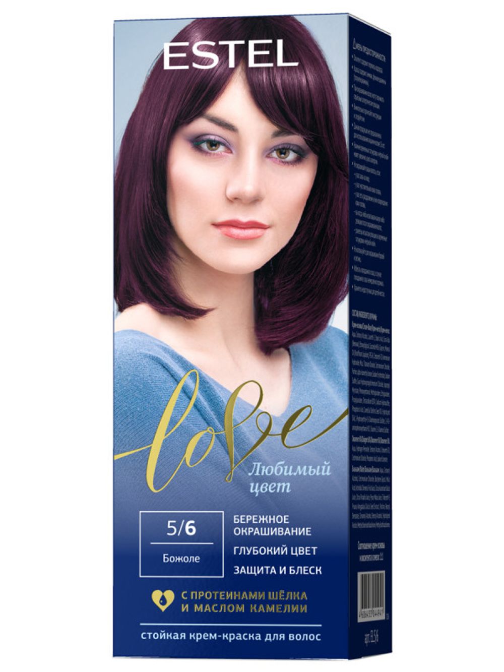 ff.Estel LOVE 5/6 Стойкая крем-краска для волос тон Божоле 115мл 10шт/уп