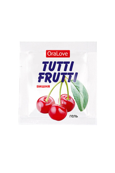 Съедобная гель-смазка Tutti-Frutti со вкусом вишни 4 г