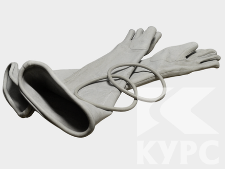 Перчатки резиновые для пескоструйных камер КСО, Тип 1