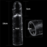 Прозрачная насадка-удлинитель Flawless Clear Penis Sleeve Add 2 - 19 см. (Цвет: прозрачный)