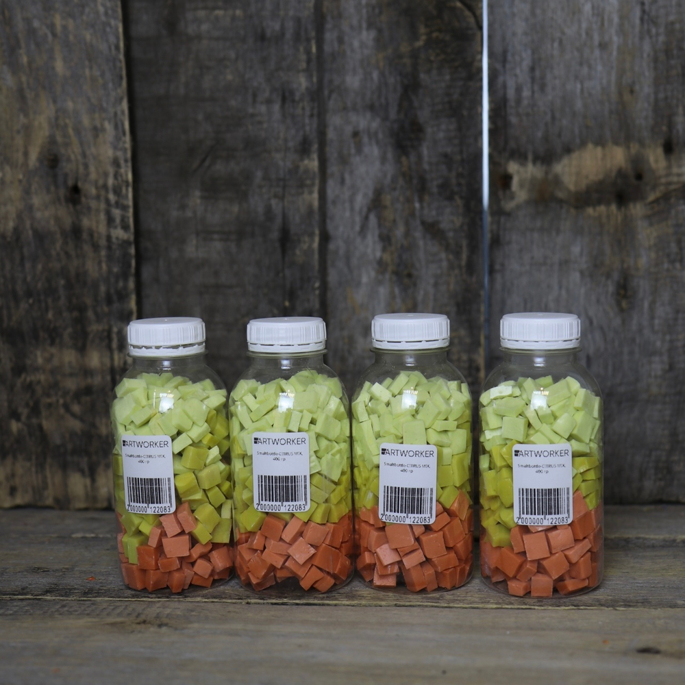 Желтая и оранжевая смальта 400г Smaltbottle-CITRUS MIX ArtWorker