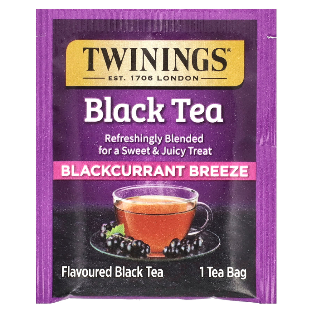 Twinings, Ароматизированный черный чай, черная смородина, 20 чайных пакетиков, 40 г (1,41 унции)