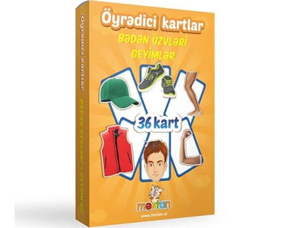Oyredici kartlar - beden uzvleri geyimler